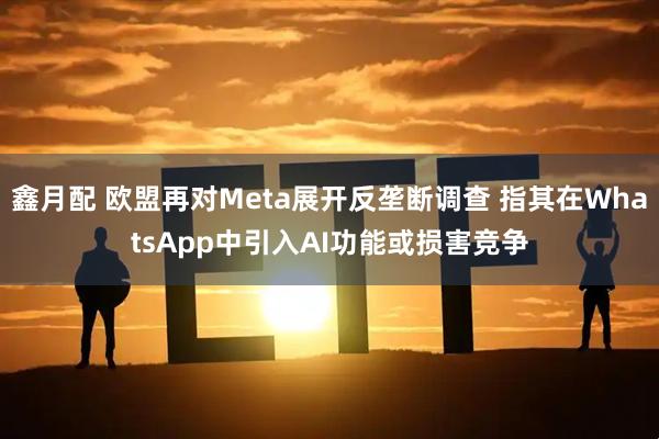 鑫月配 欧盟再对Meta展开反垄断调查 指其在WhatsApp中引入AI功能或损害竞争