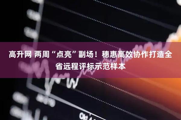 高升网 两周“点亮”副场！穗惠高效协作打造全省远程评标示范样本
